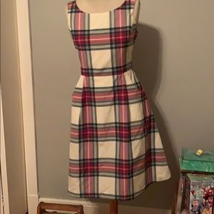 Lands End Canvas plaid dress size 2